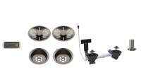 JUEGO ACCESORIOS FREGADERA DOBLE BLANCO